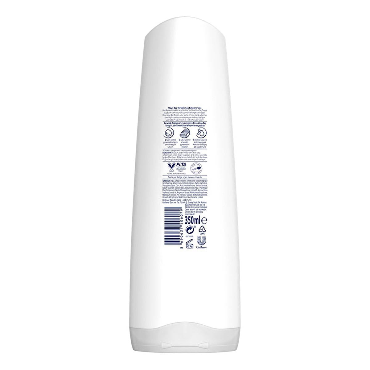 Dove Ultra Care Long Hair Therapy Conditioner - Repair Damaged Hair & Split Ends, Vegan & Cruelty-Free - 11.83 fl oz